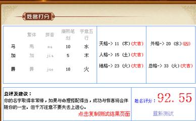 牌匾起名字测试打分 大人起名字测试打分